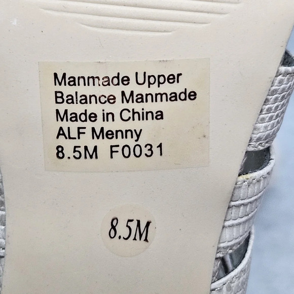 Alfani Menny City Sandal Strappy Beige Gladiator Heel Peep Toe Women's 8.5 - Picture 8 of 10